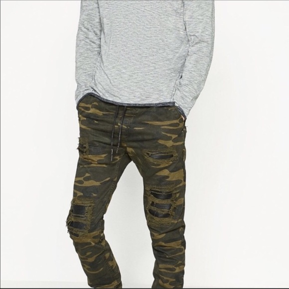 ripped leather jeans